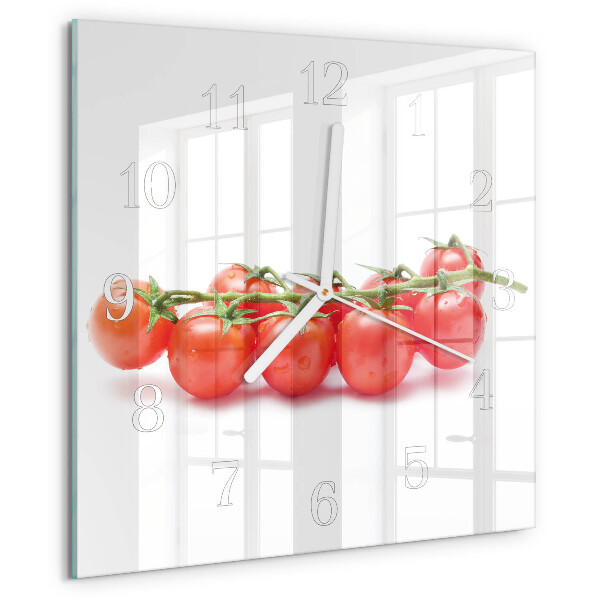 Wanduhr quadratisch Tomaten