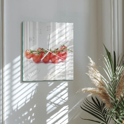 Wanduhr quadratisch Tomaten
