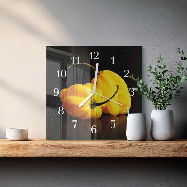 Wanduhr quadratisch Pfeffer