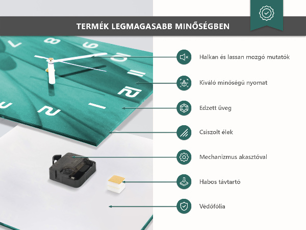 Wanduhr quadratisch Pfeffer