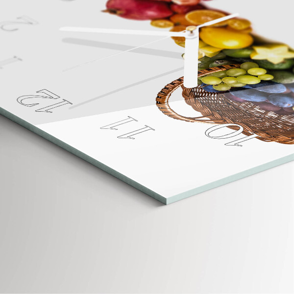 Wanduhr quadratisch Obst