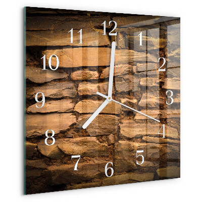 Wanduhr quadratisch Steine