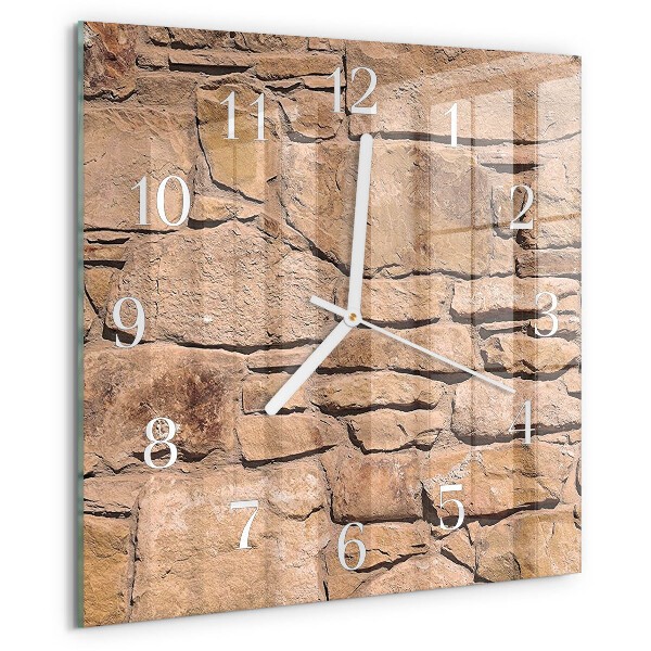 Wanduhr quadratisch Steine