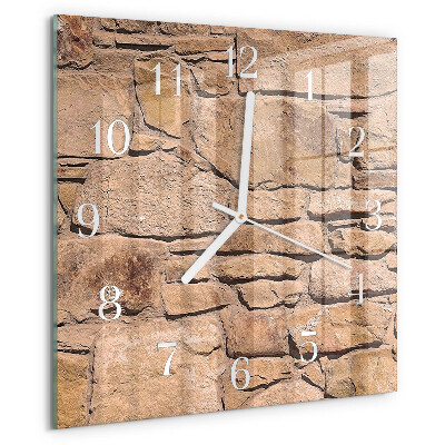 Wanduhr quadratisch Steine