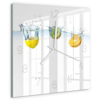 Wanduhr quadratisch Kiwi