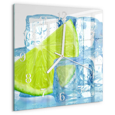 Wanduhr quadratisch Limetteneis