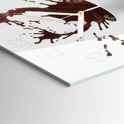 Wanduhr quadratisch Kaffee