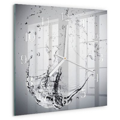 Wanduhr quadratisch Wasser