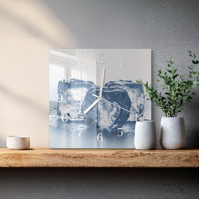 Wanduhr quadratisch Eis