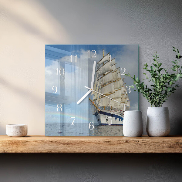 Wanduhr quadratisch Schiff