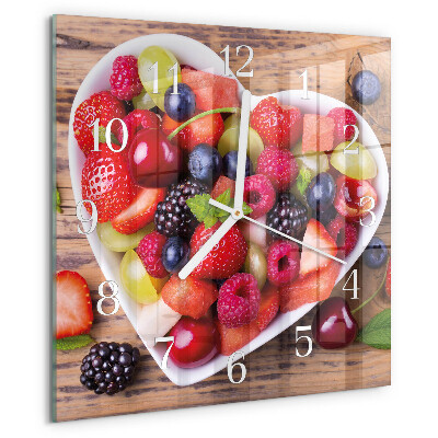 Wanduhr quadratisch Obst