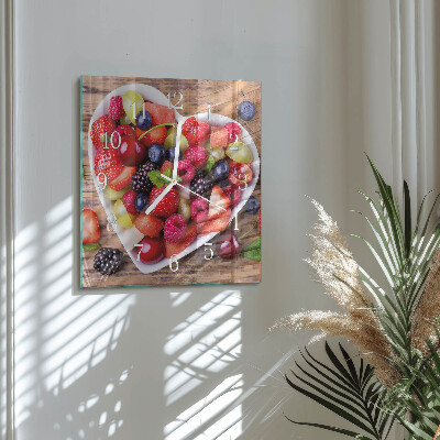 Wanduhr quadratisch Obst