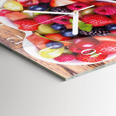 Wanduhr quadratisch Obst