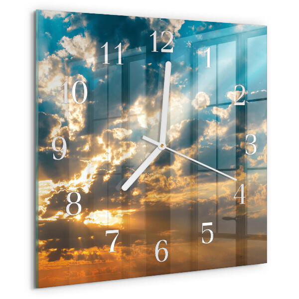Wanduhr quadratisch Himmel