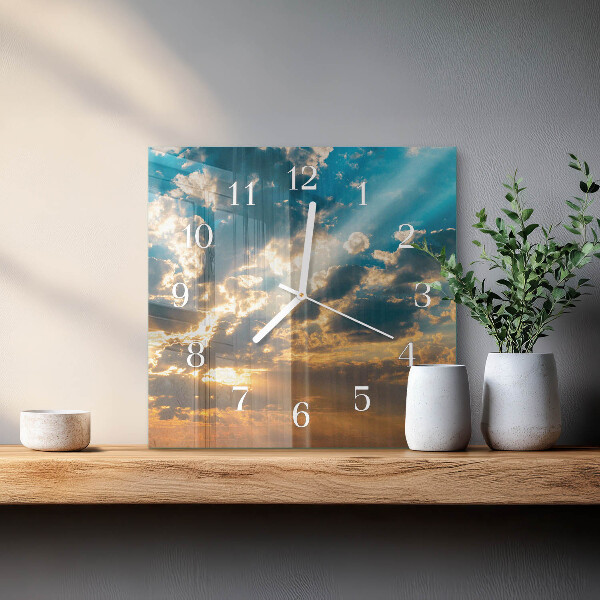 Wanduhr quadratisch Himmel