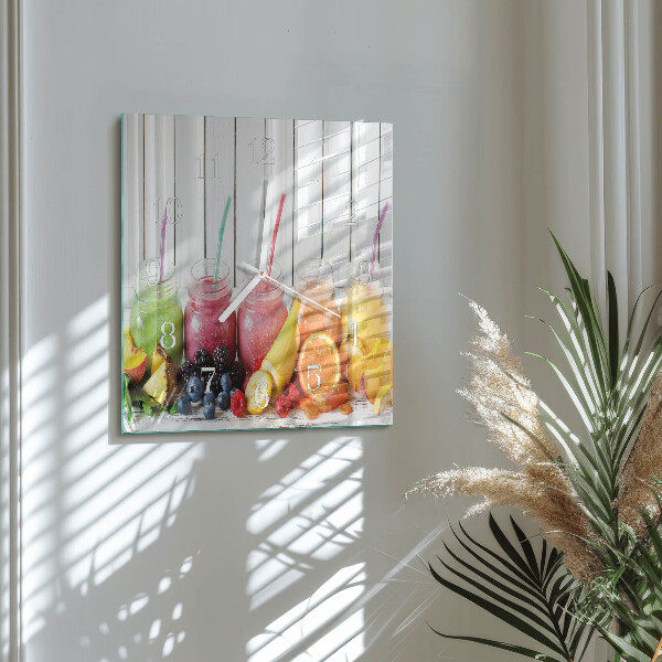 Wanduhr quadratisch Smoothie