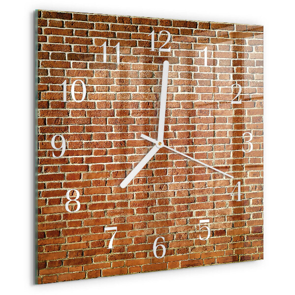 Wanduhr quadratisch Ziegel