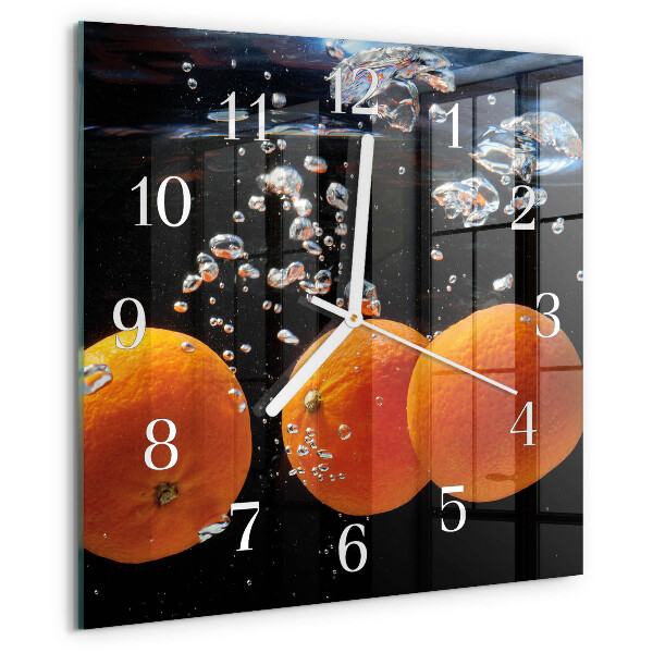 Wanduhr quadratisch Orangen
