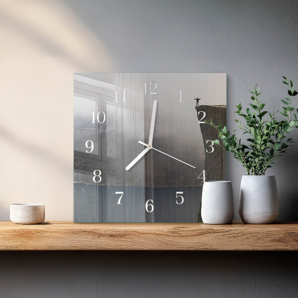 Wanduhr quadratisch Abgrund