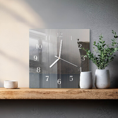 Wanduhr quadratisch Abgrund