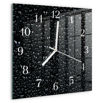 Wanduhr quadratisch Wassertropfen