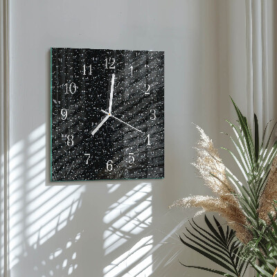Wanduhr quadratisch Wassertropfen