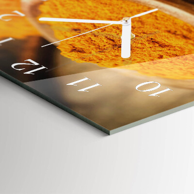 Wanduhr quadratisch Kurkuma