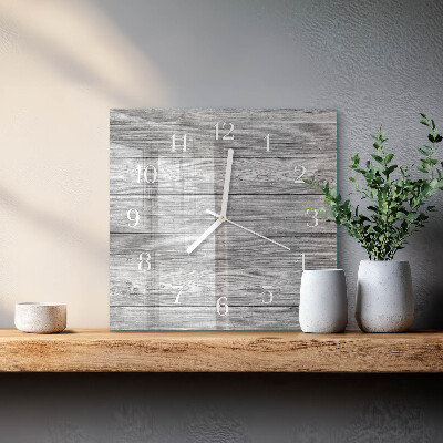 Wanduhr quadratisch Graues Holz