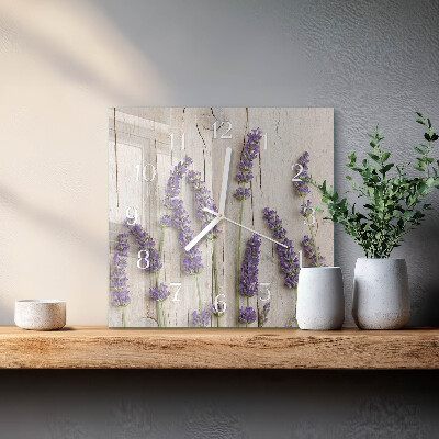 Wanduhr quadratisch Lavendel
