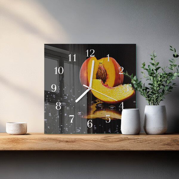 Wanduhr quadratisch Pfirsich