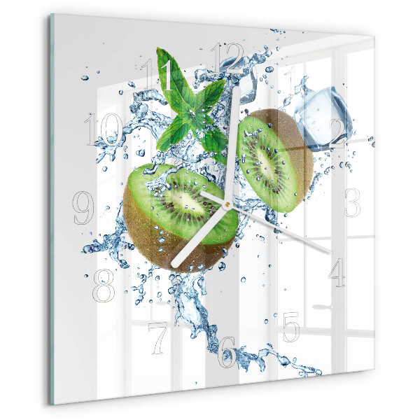 Wanduhr quadratisch Kiwi
