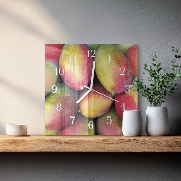 Wanduhr quadratisch Obst