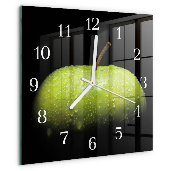 Wanduhr quadratisch Apfel