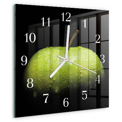 Wanduhr quadratisch Apfel