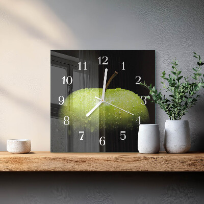 Wanduhr quadratisch Apfel