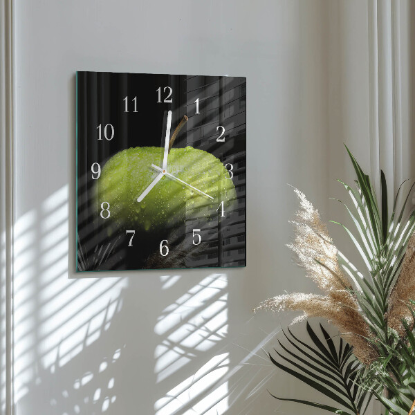 Wanduhr quadratisch Apfel