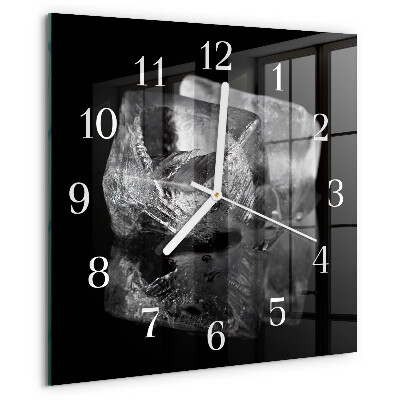Wanduhr quadratisch Eiswürfel