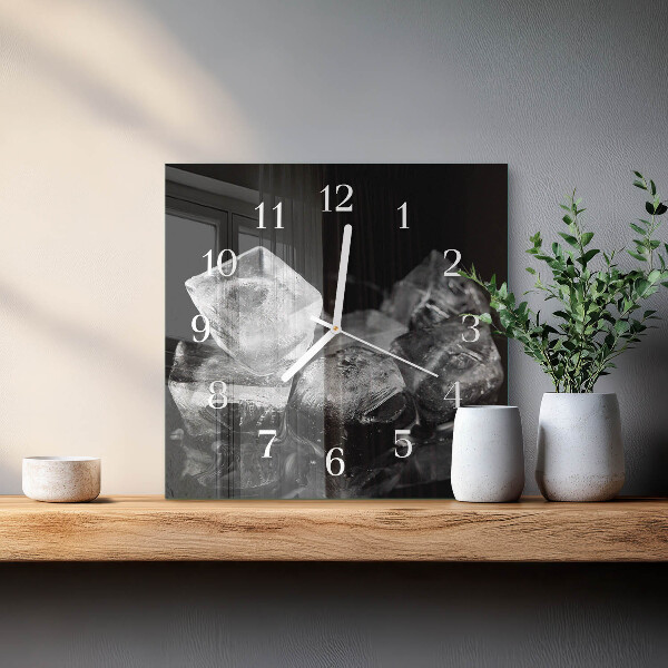 Wanduhr quadratisch Eiswürfel