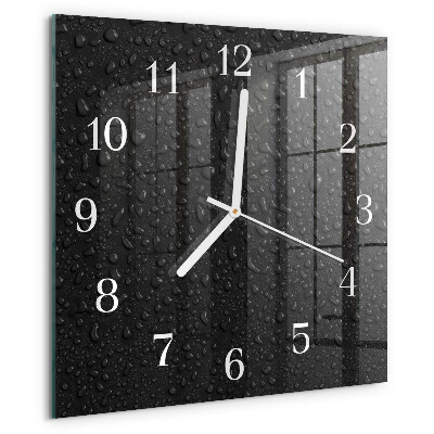 Wanduhr quadratisch Wassertropfen