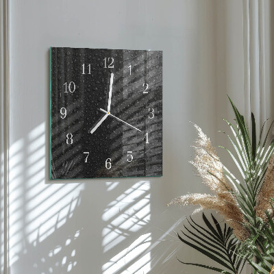 Wanduhr quadratisch Wassertropfen