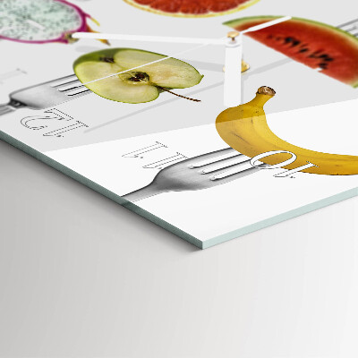 Wanduhr quadratisch Obst