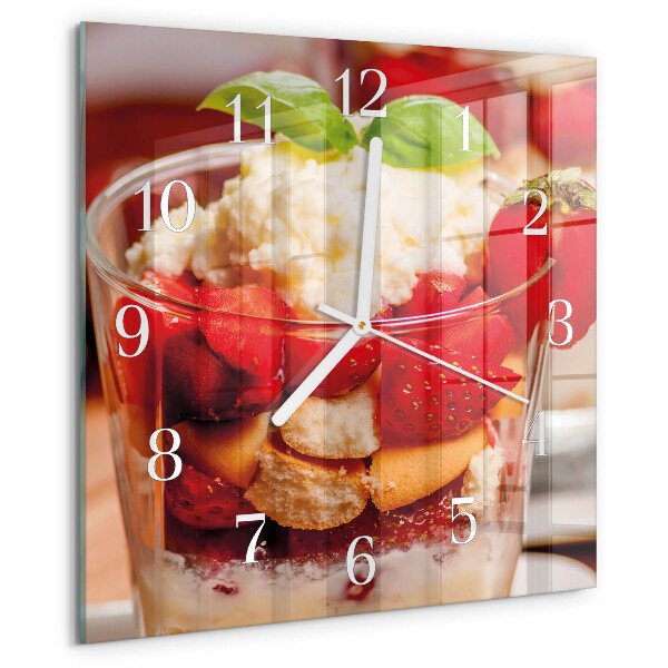 Wanduhr quadratisch Obst