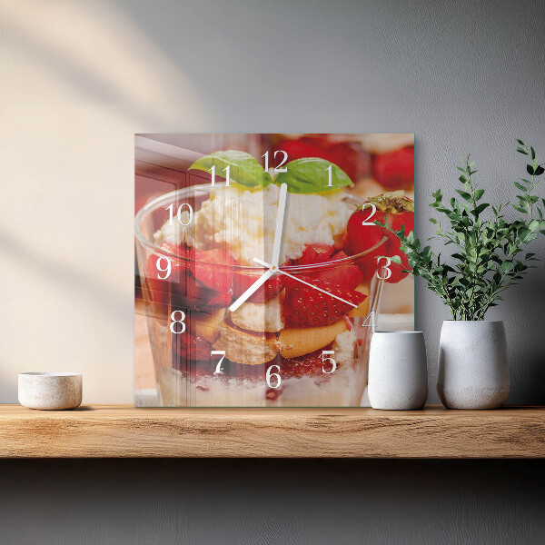 Wanduhr quadratisch Obst