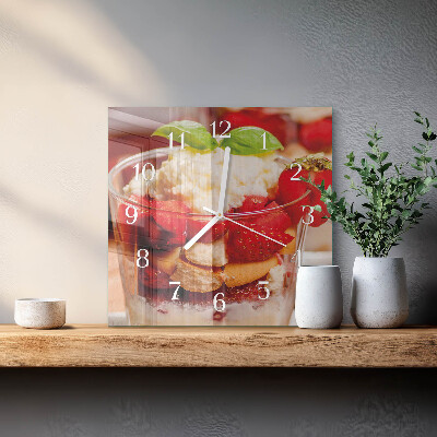 Wanduhr quadratisch Obst