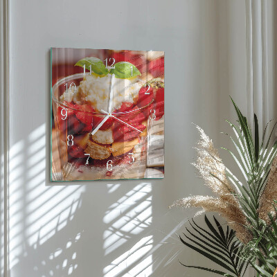 Wanduhr quadratisch Obst