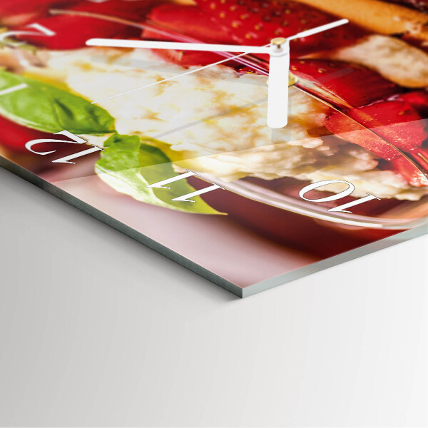 Wanduhr quadratisch Obst
