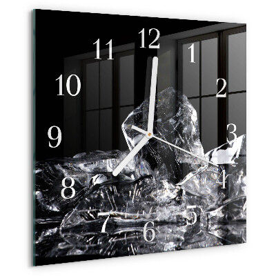Wanduhr quadratisch Eiswürfel