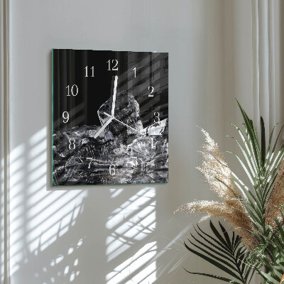 Wanduhr quadratisch Eiswürfel