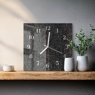 Wanduhr quadratisch Muster