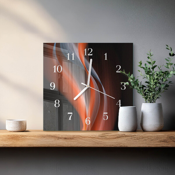 Wanduhr quadratisch Lichtwellen